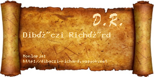 Dibáczi Richárd névjegykártya