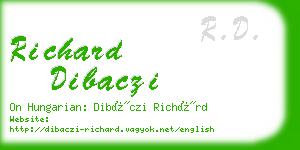 richard dibaczi business card